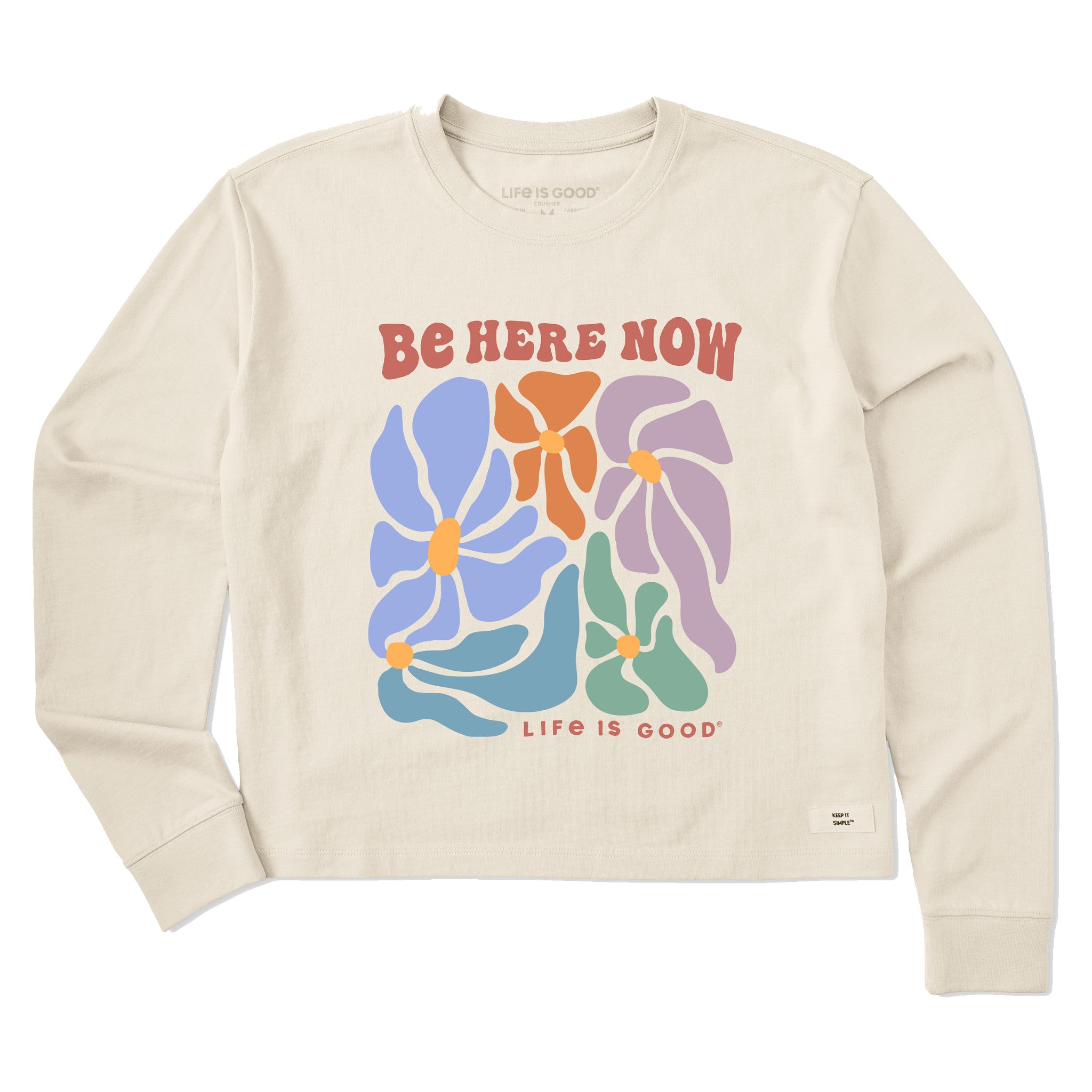 Be Here Now Flowers Long Sleeve Tee
